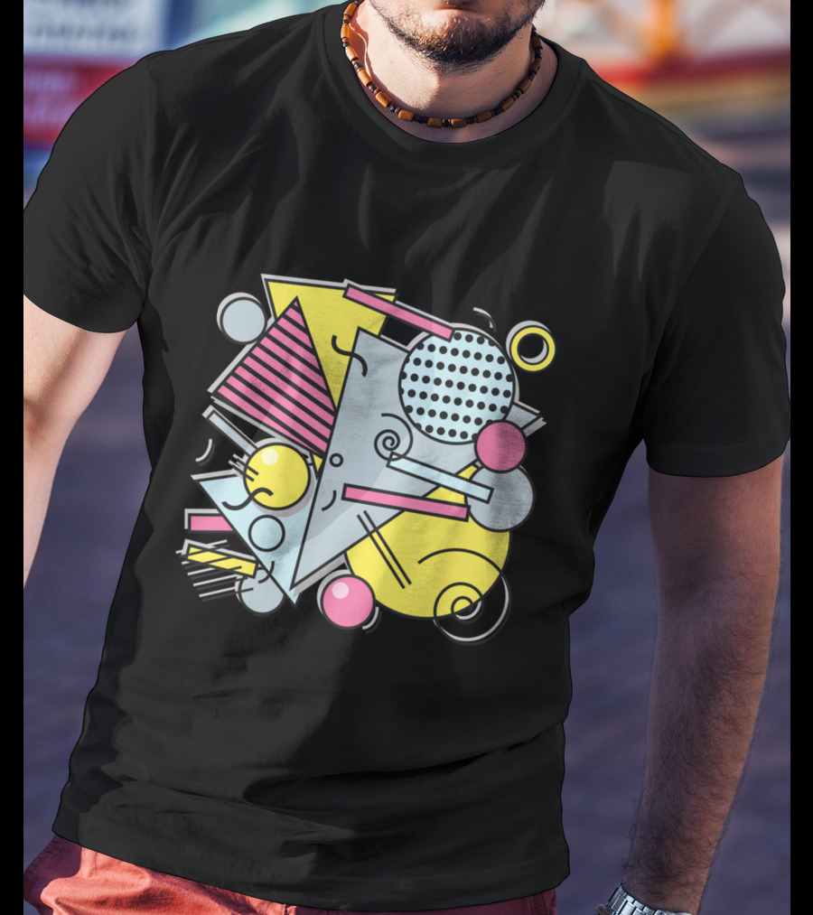 80s Memphis Geometric Abstract Shapes T-Shirt