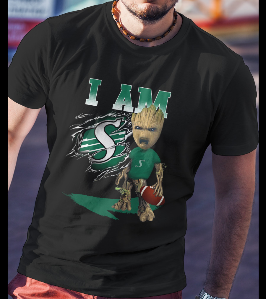 I AM Saskatchewan Roughriders Football Groot Fan T-Shirt