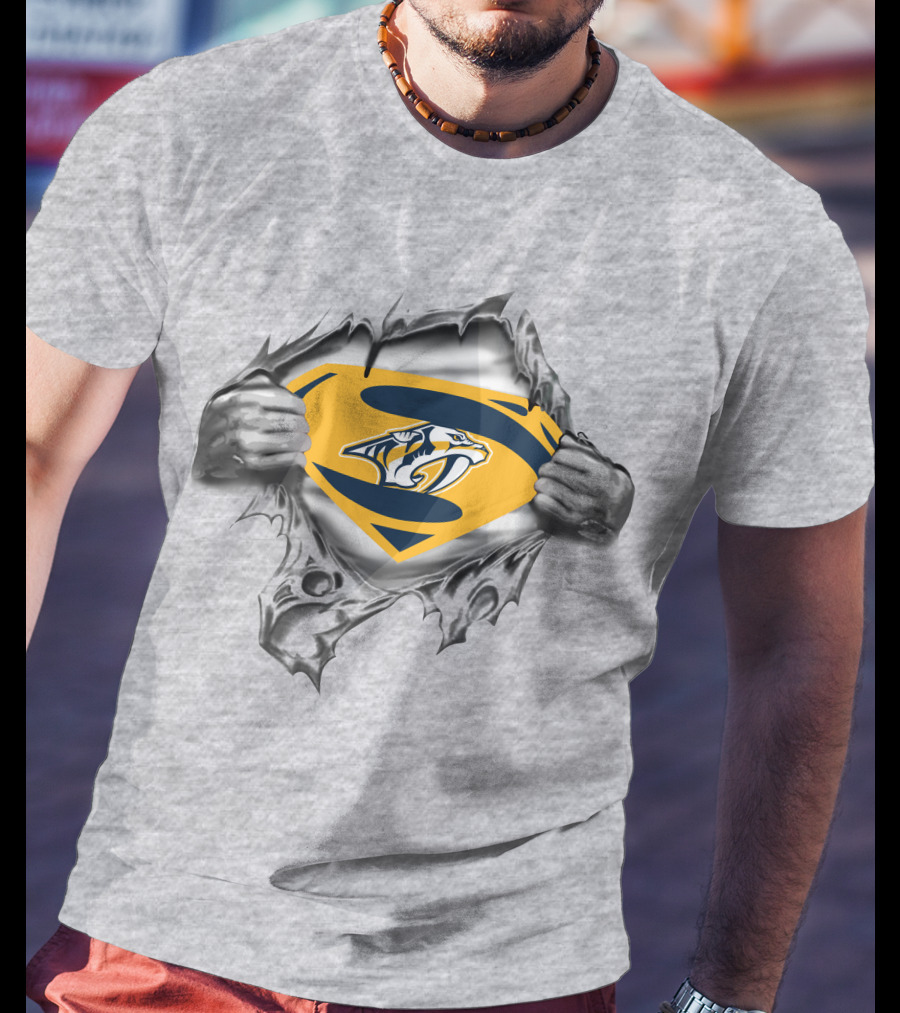 Nashville Predators Superman Shield T-Shirt