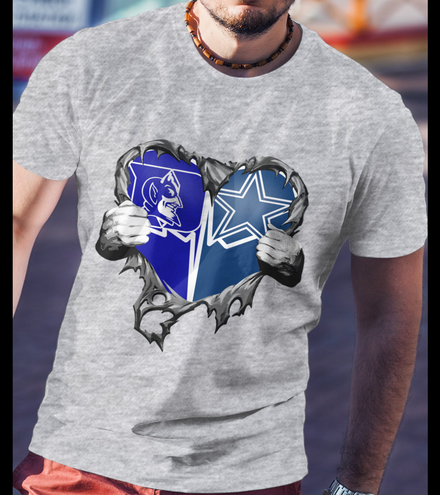 Cowboys Duke Blue Devil Heart T-Shirt