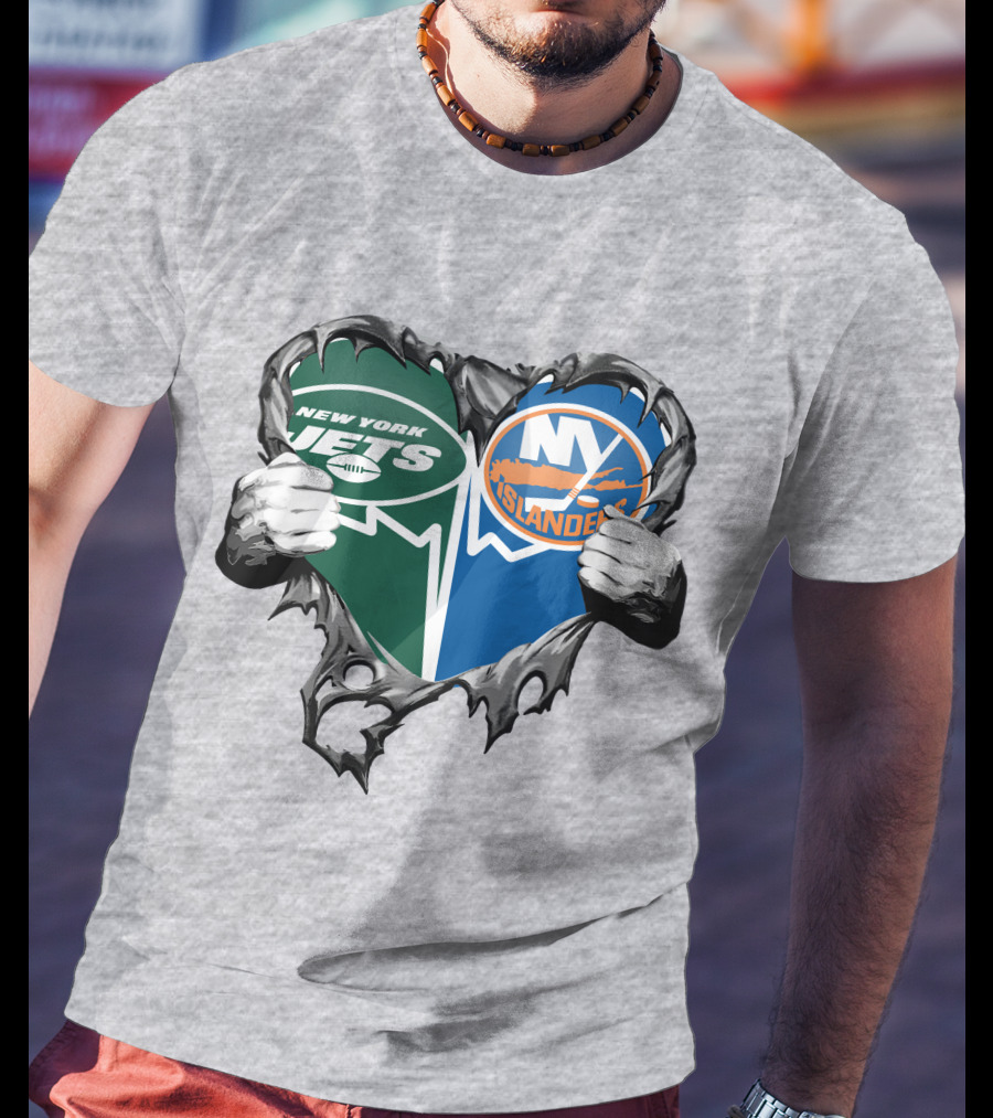 New York Jets And Islanders It’s In My Heart T-Shirt