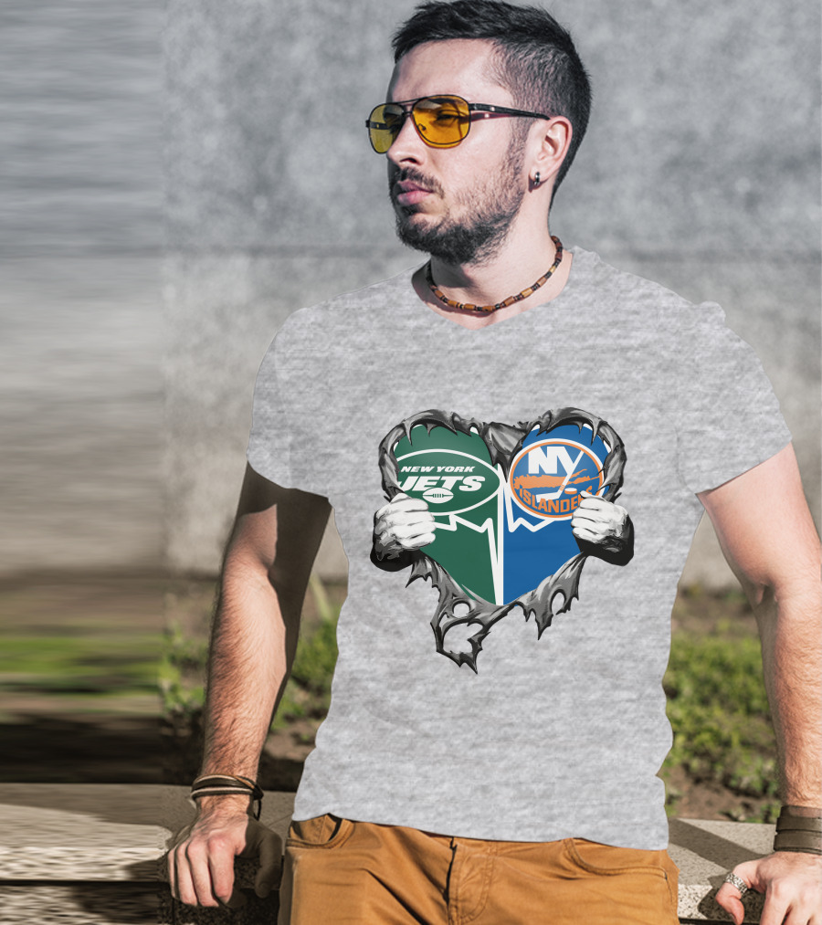 New York Jets And Islanders It’s In My Heart T-Shirt
