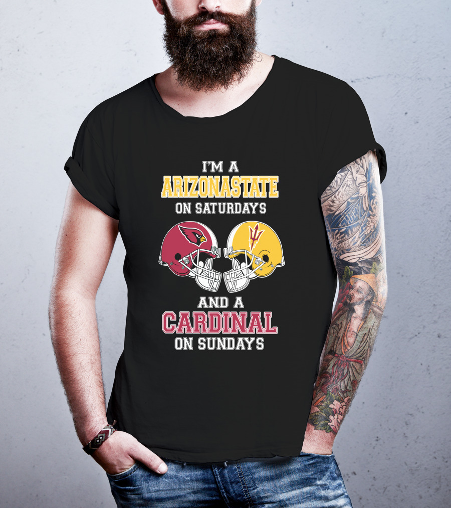 Arizona State On Saturdays Cardinal On Sundays T-Shirt