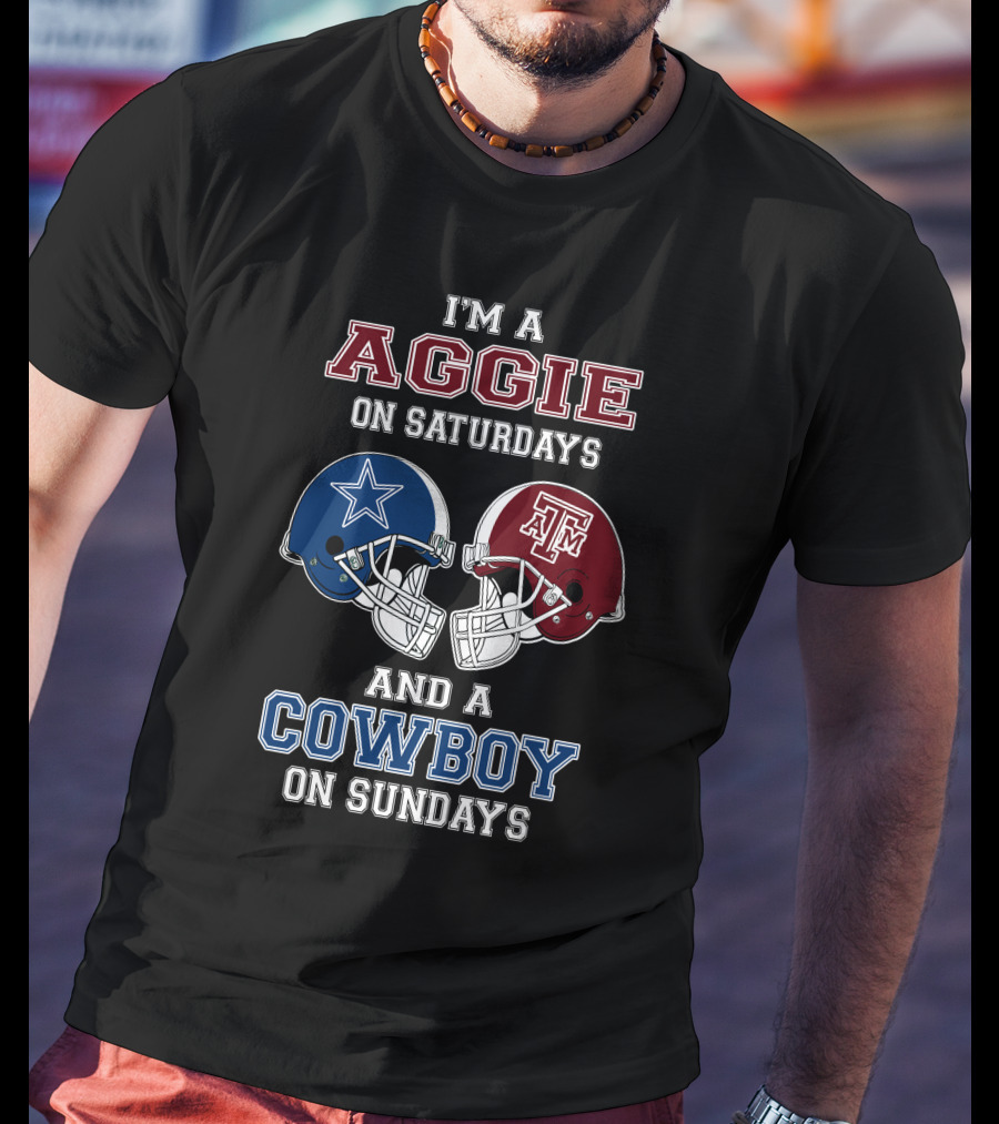 Texas A&M Aggie Saturdays And Dallas Cowboys Sundays Fan T-Shirt