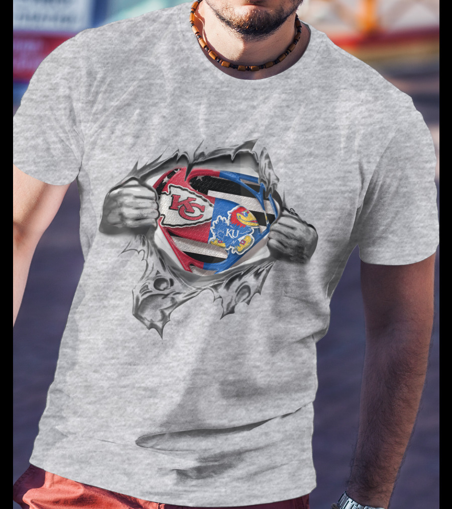 Kansas City Chiefs Kansas Jayhawks Superhero T-Shirt
