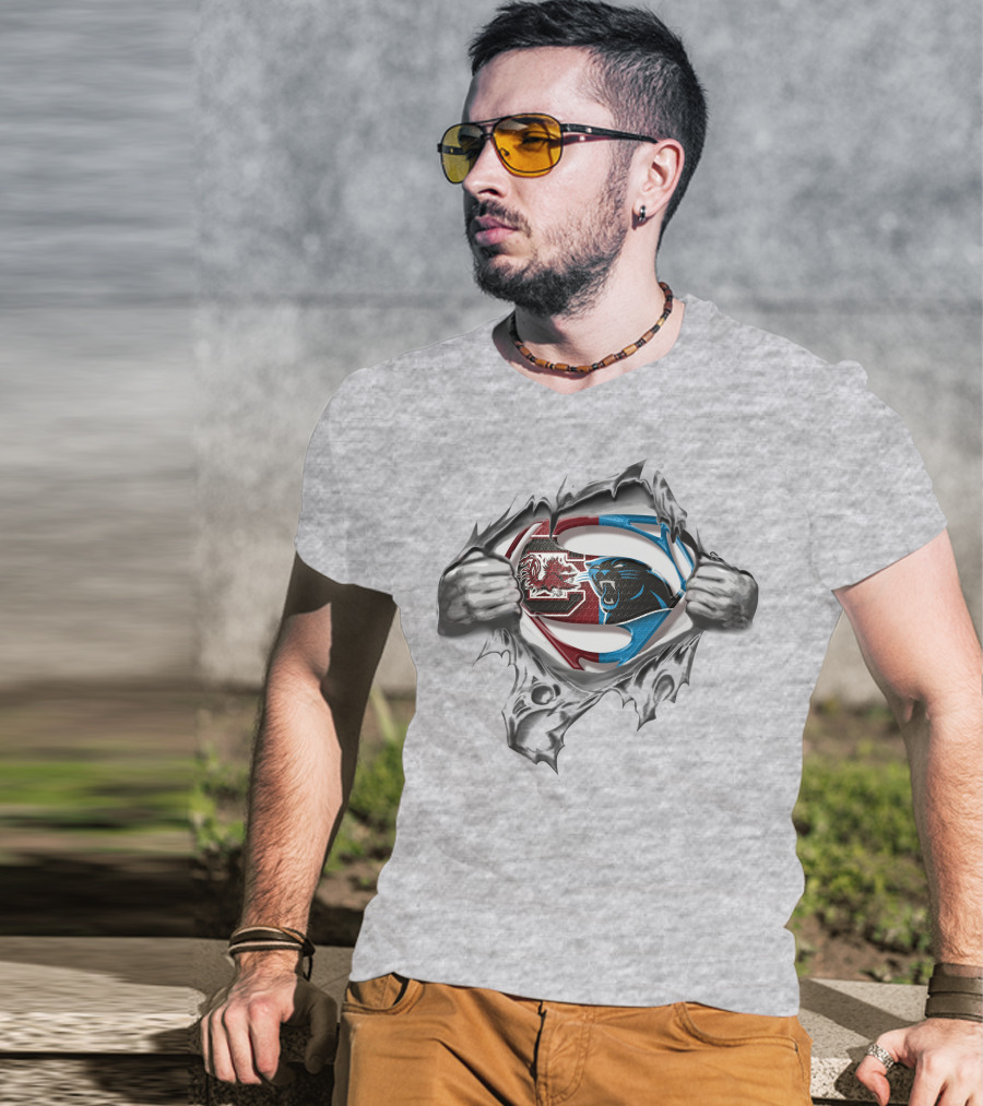 Panthers Gamecocks Superman T-Shirt