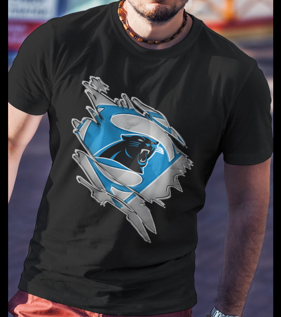 Panthers Superman Logo Crossover Rebellion Emblem T-Shirt
