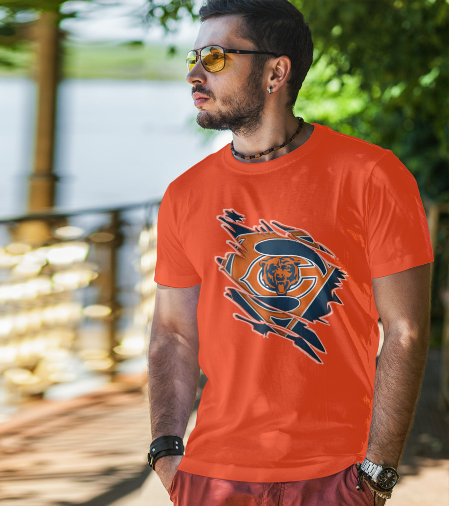 Chicago Bears Superman Logo Fusion T-Shirt