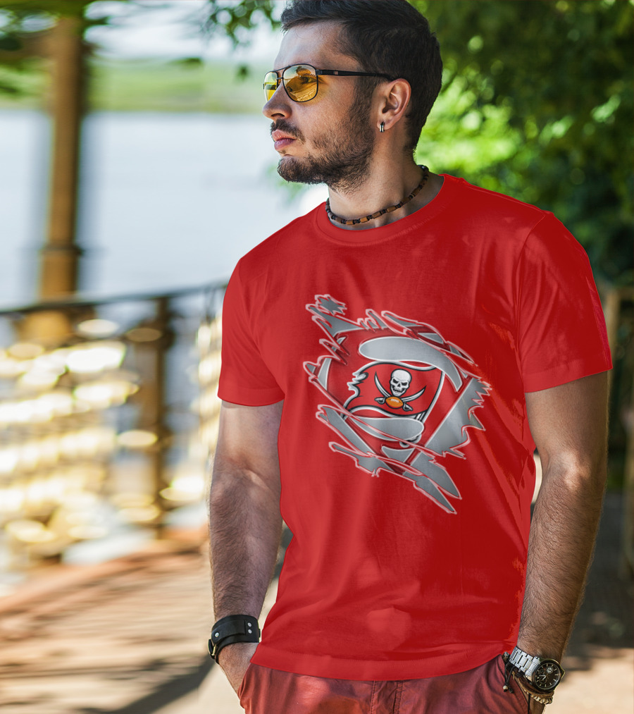 Buccaneers Super Man Nfl Logo Fusion With Superman T-Shirt
