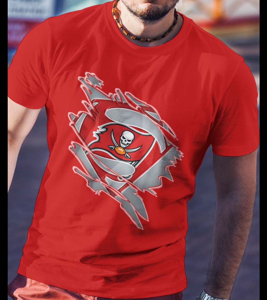Buccaneers Super Man Nfl Logo Fusion With Superman T-Shirt