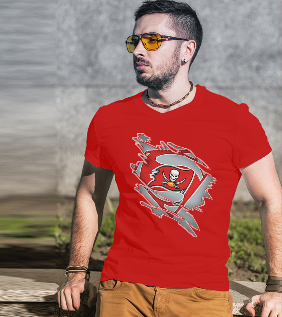 Buccaneers Super Man Nfl Logo Fusion With Superman T-Shirt