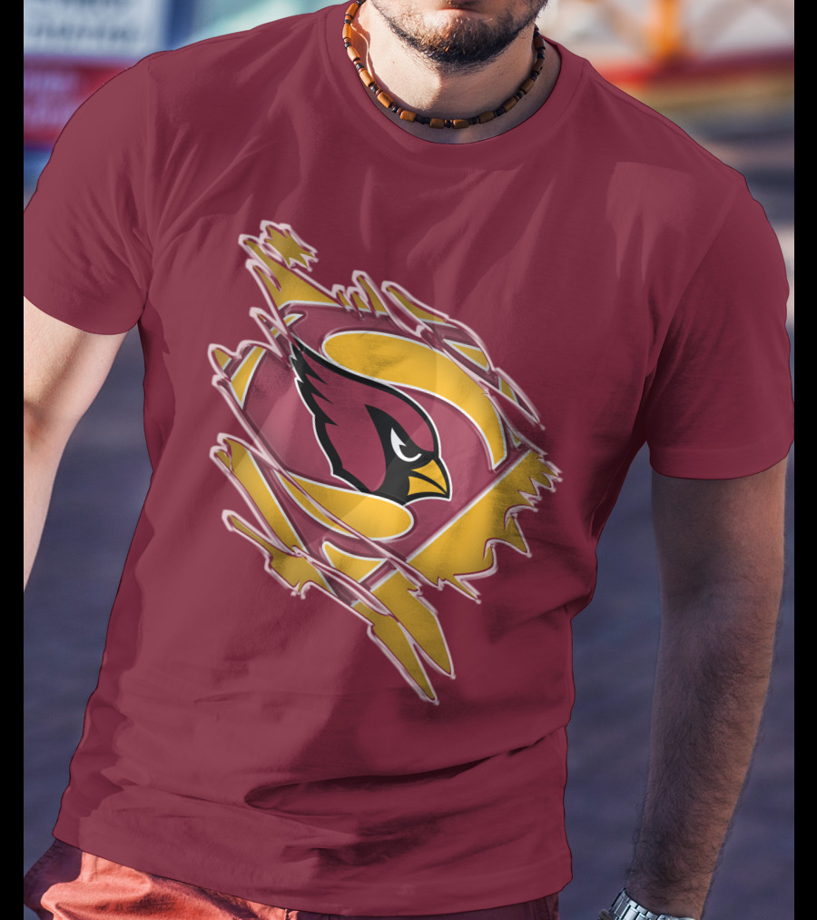 Arizona Cardinals Superman Logo Mashup T-Shirt