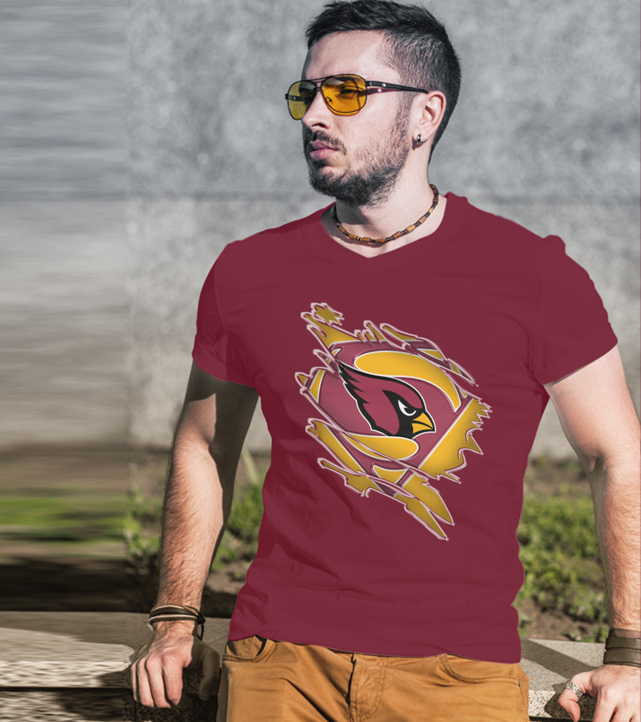 Arizona Cardinals Superman Logo Mashup T-Shirt