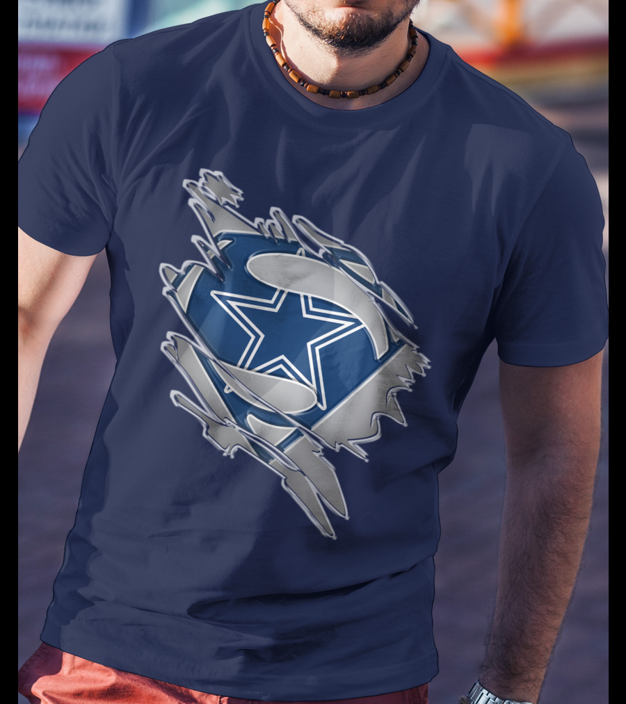Cowboys Super Man Star T-Shirt