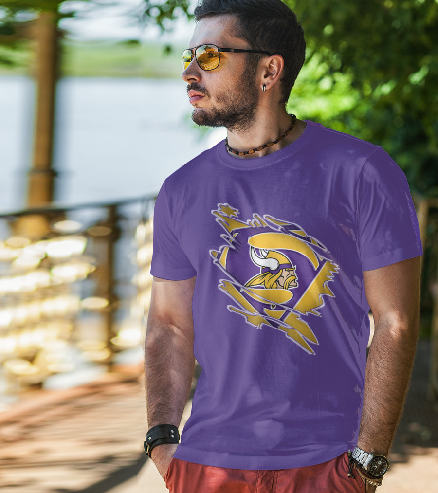 Minnesota Vikings Superman Logo Fusion T-Shirt