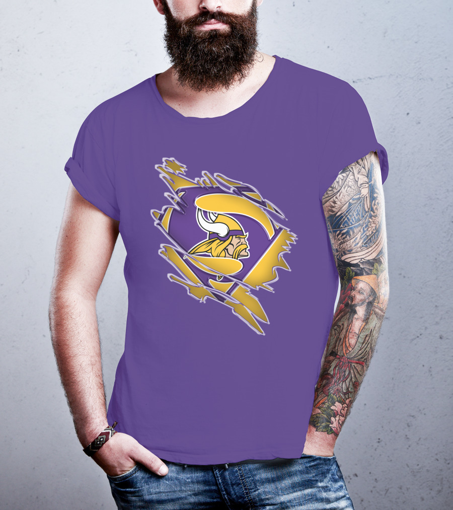 Minnesota Vikings Superman Logo Fusion T-Shirt