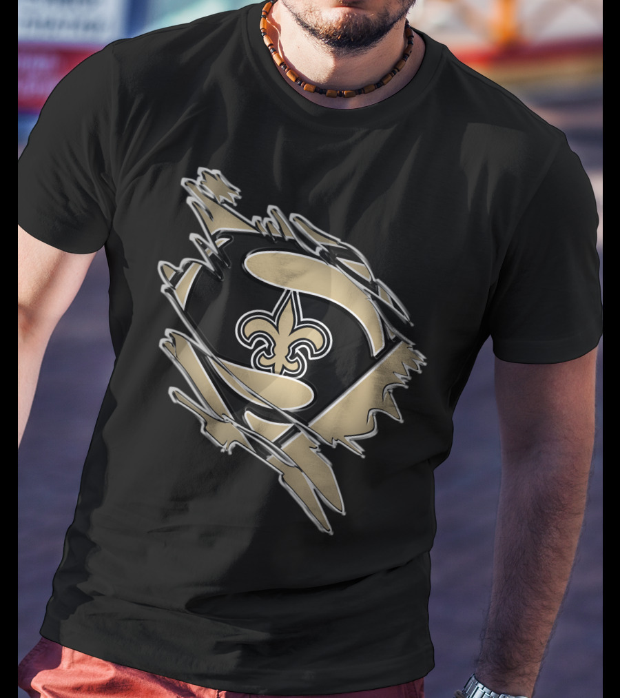 Fleur-de-Lis Superhero Emblem Saints T-Shirt