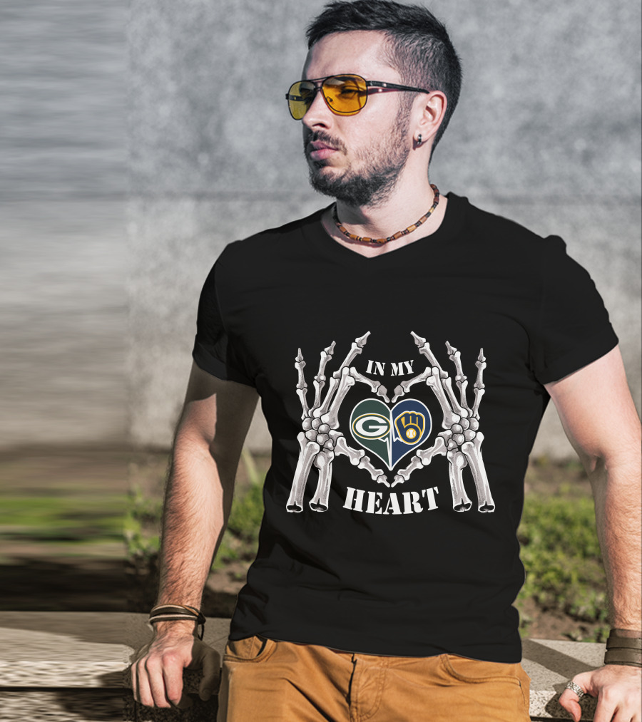 In My Heart Packers Brewers T-Shirt