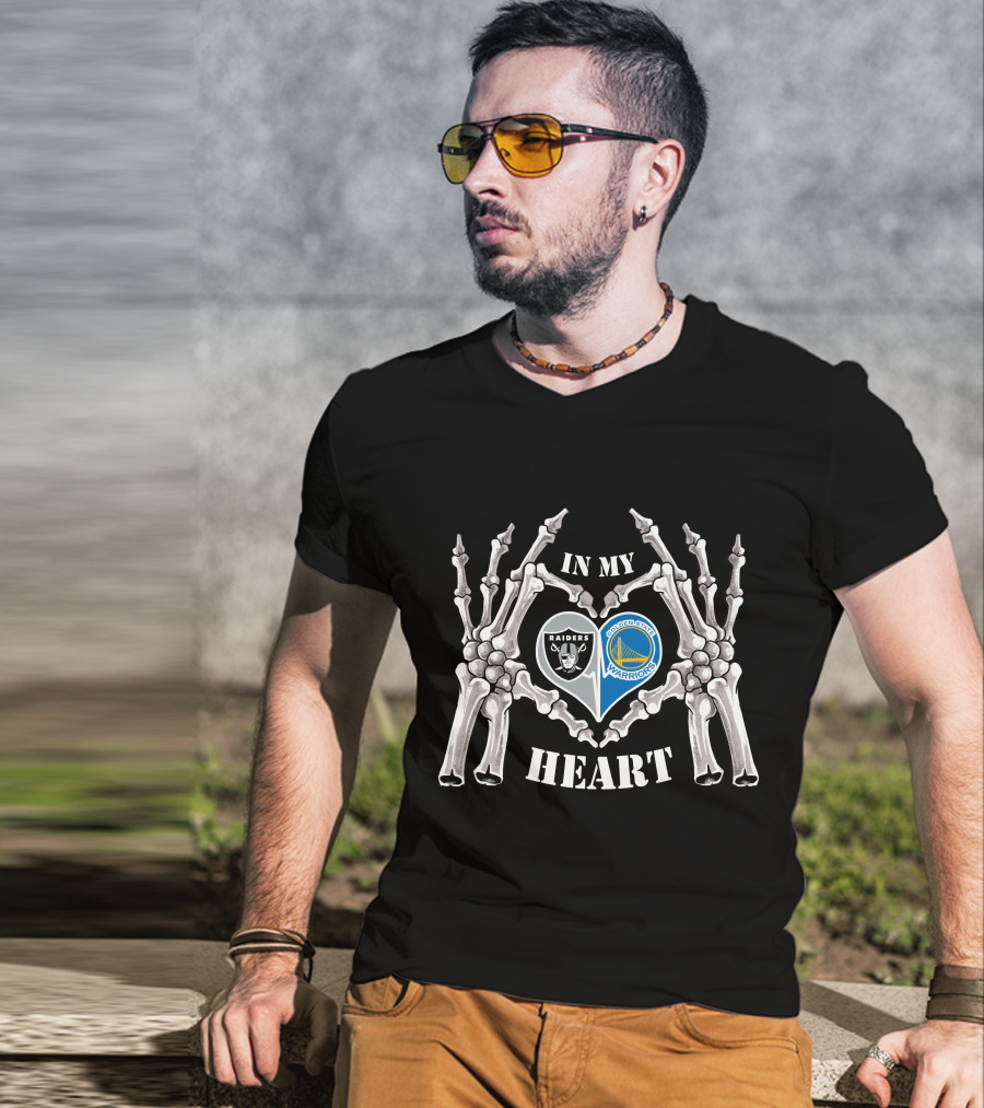In My Heart Raiders Golden State Warriors T-Shirt