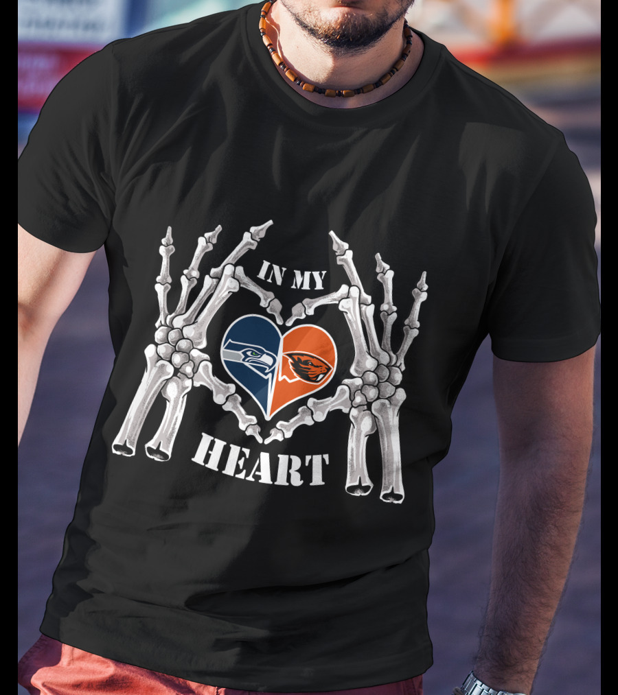 In My Heart Seahawks Beavers T-Shirt
