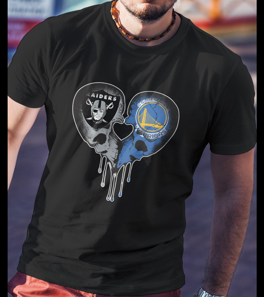 Raiders Warriors Heart Skull Fusion T-Shirt