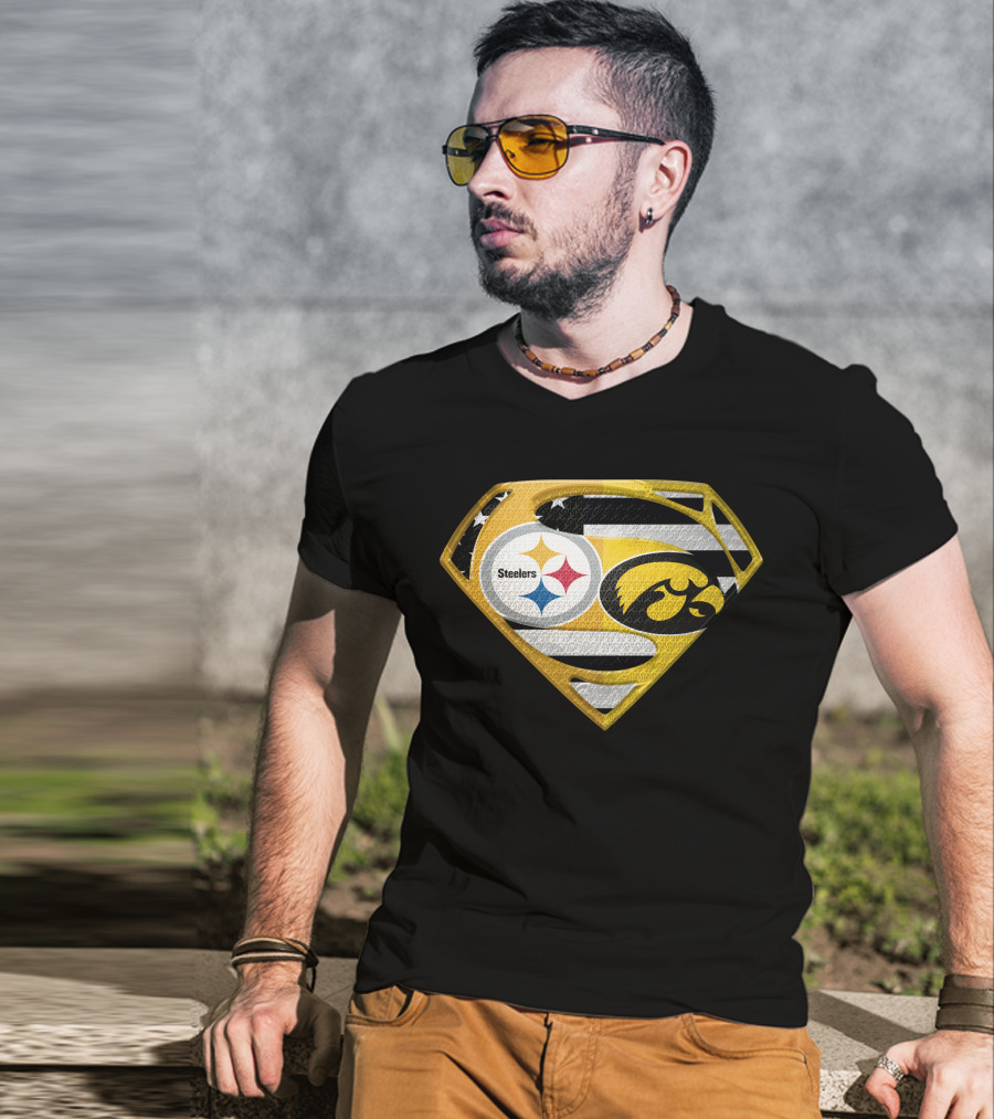 Steelers Superhero Hawkeyes Shield T-Shirt