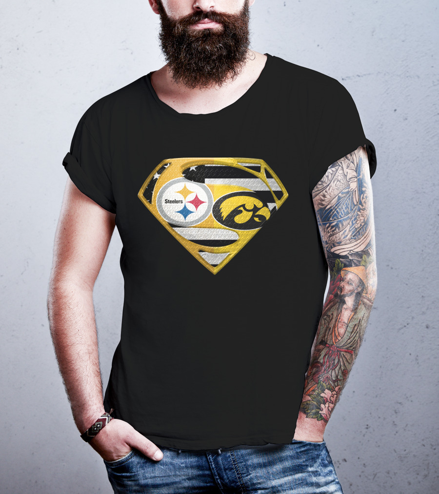 Steelers Superhero Hawkeyes Shield T-Shirt