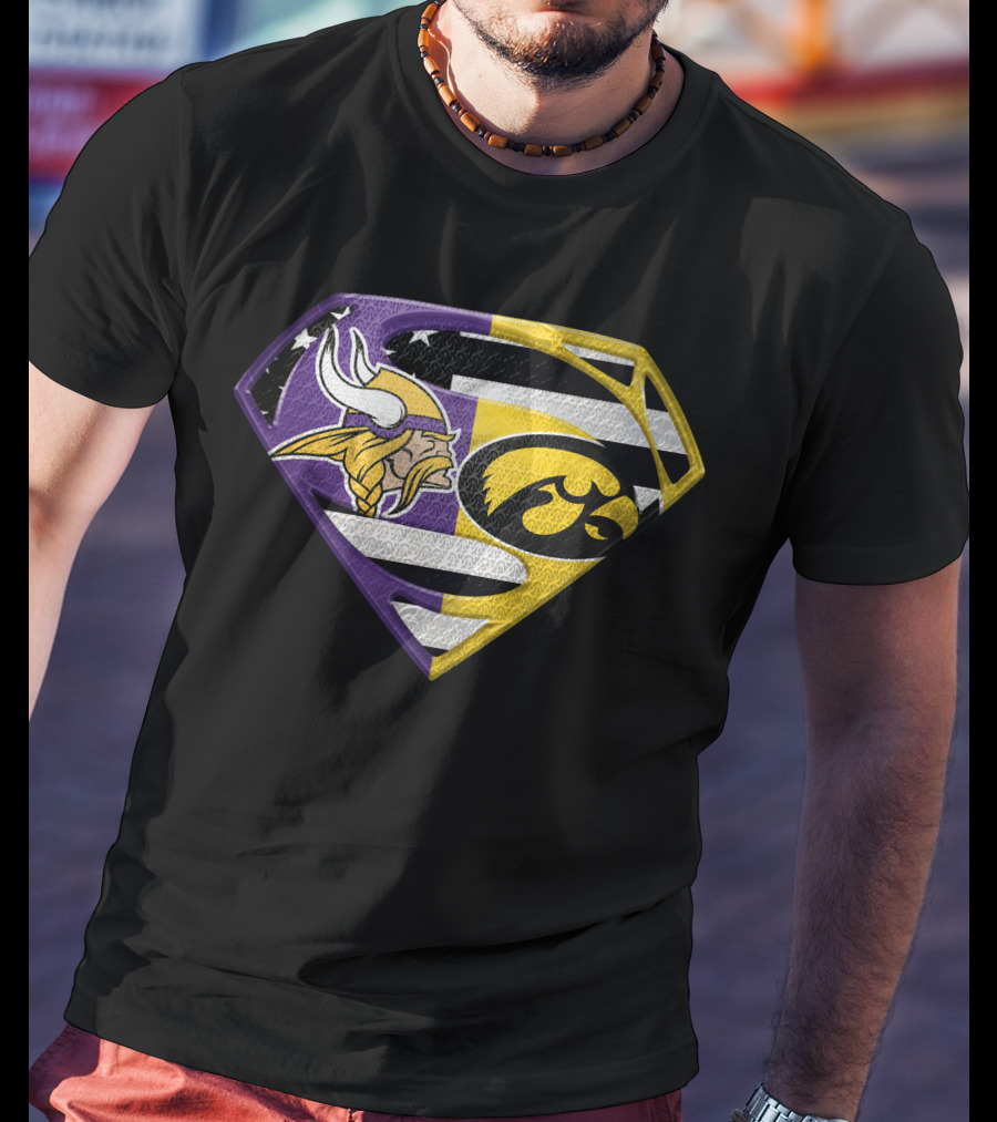 Vikings Hawkeyes Crossover Emblem Spm T-Shirt