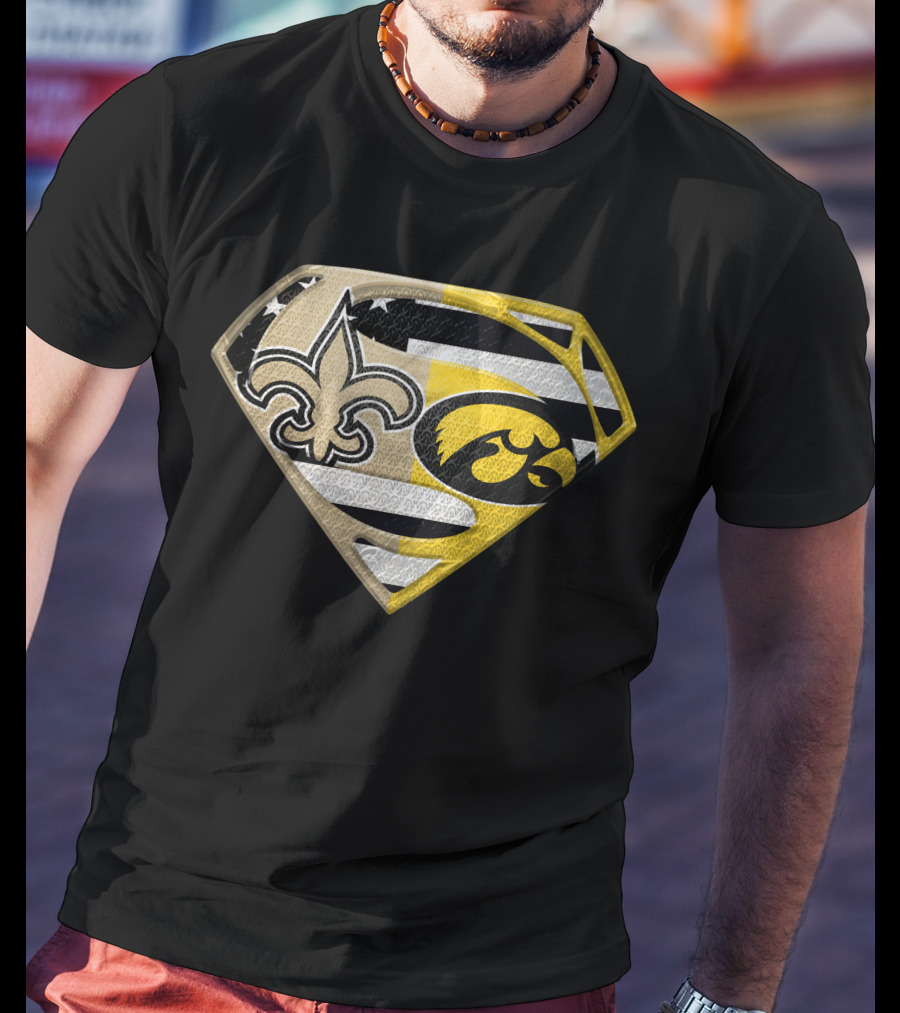 New Orleans Saints Iowa Hawkeyes Super Shield Spm T-Shirt