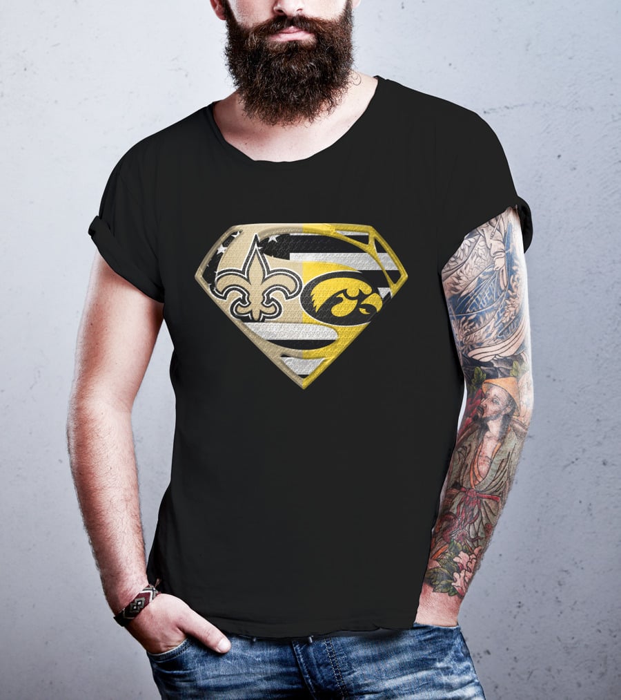 New Orleans Saints Iowa Hawkeyes Super Shield Spm T-Shirt