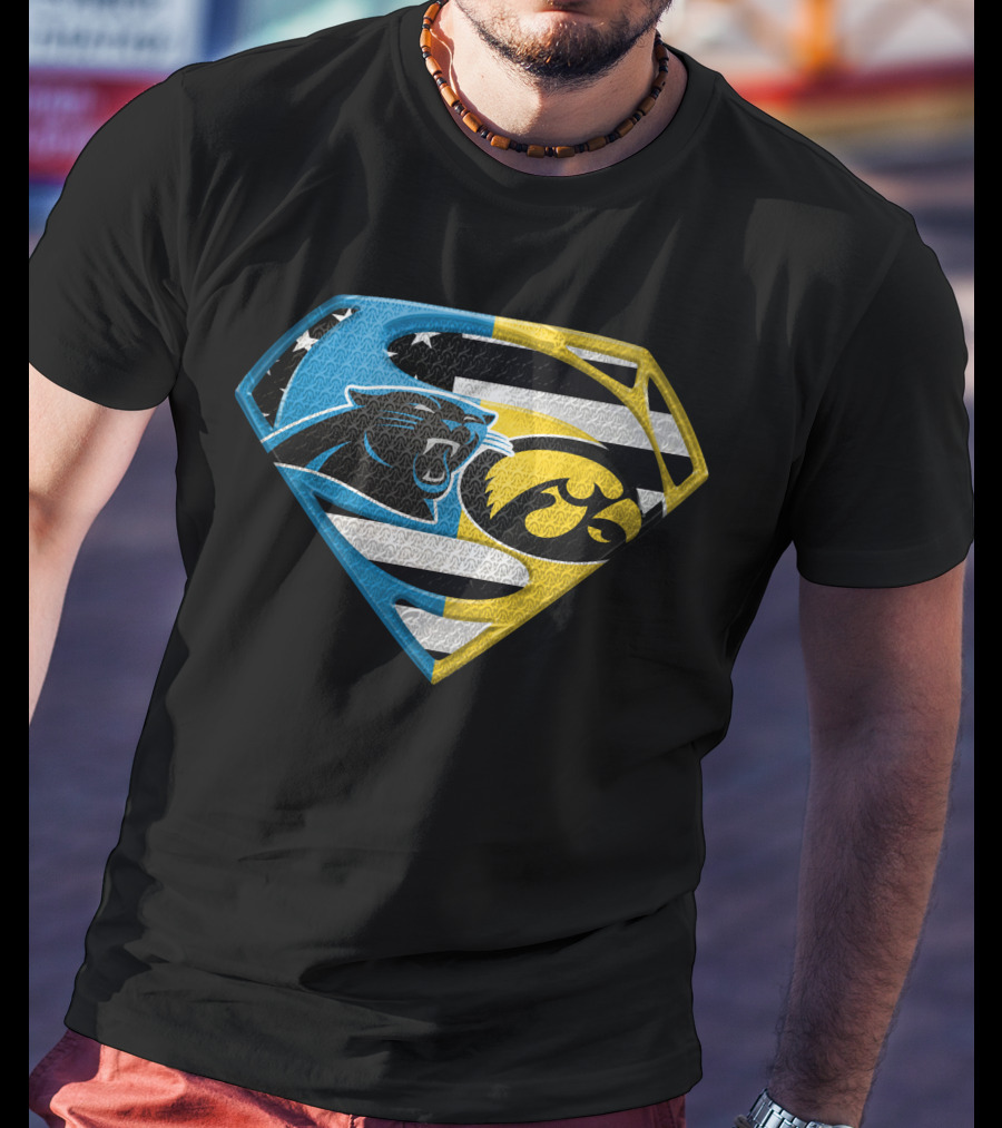 Superman Panthers Hawkeyes Mashup Logo Spm T-Shirt