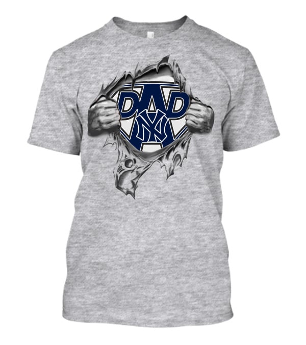 NY Yankees Super Dad Logo Emblem T-Shirt