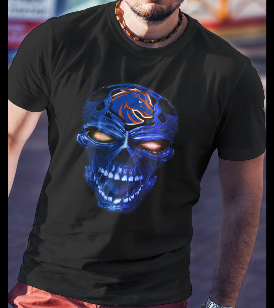 Boise State Broncos Skull T-Shirt
