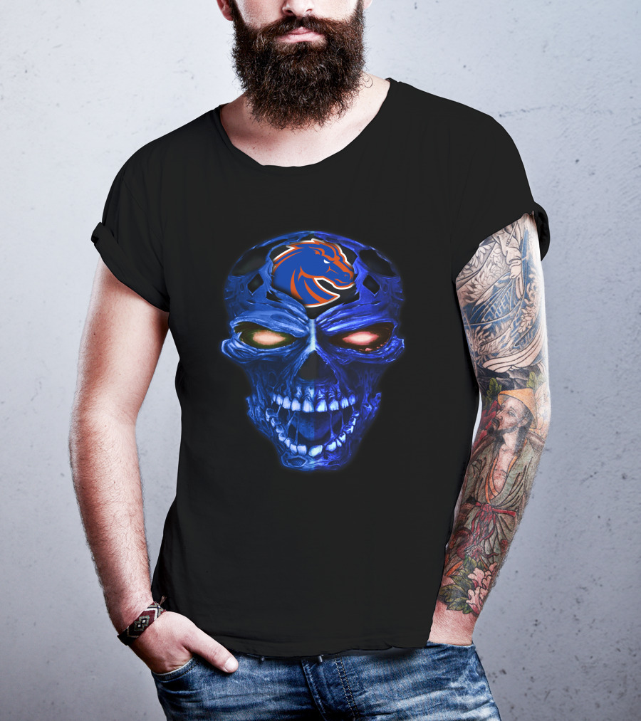 Boise State Broncos Skull T-Shirt