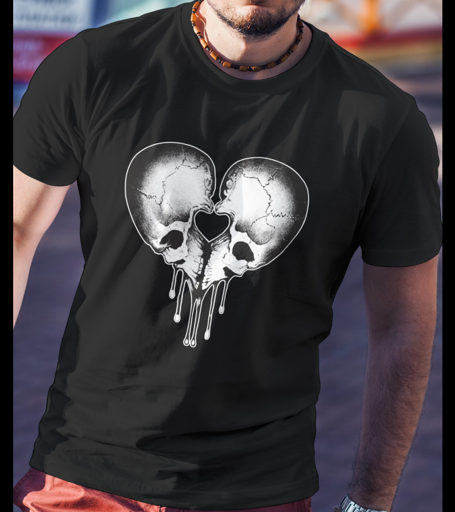 Skulls Love Heart Melting Faces T-Shirt