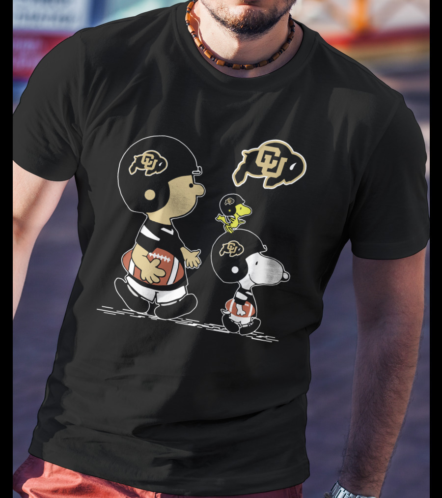Colorado Buffaloes Snoopy And Woodstock Football Charlie Brown T-Shirt