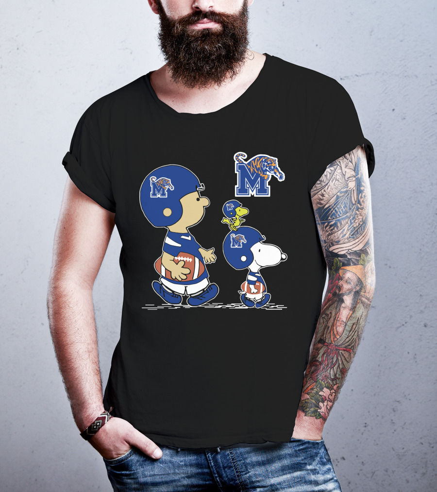 Memphis Tigers M Logo Football Characters T-Shirt