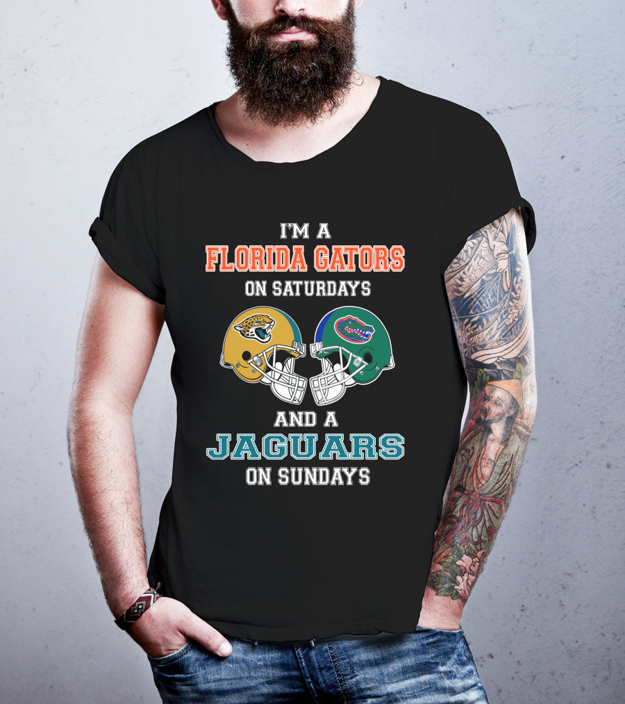 I'm A Florida Gators On Saturdays And A Jaguars On Sundays Football Fan Pride T-Shirt