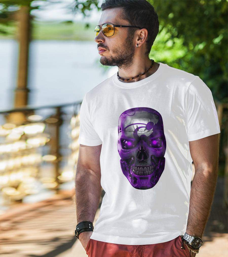 Kansas State Wildcats Purple Skull T-Shirt