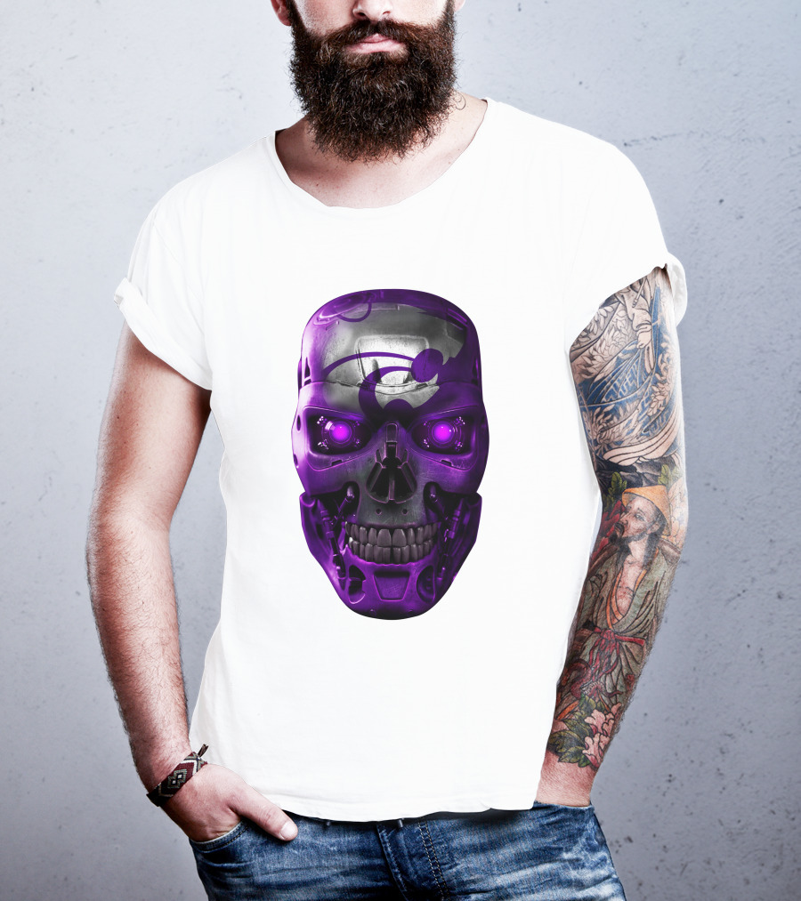 Kansas State Wildcats Purple Skull T-Shirt