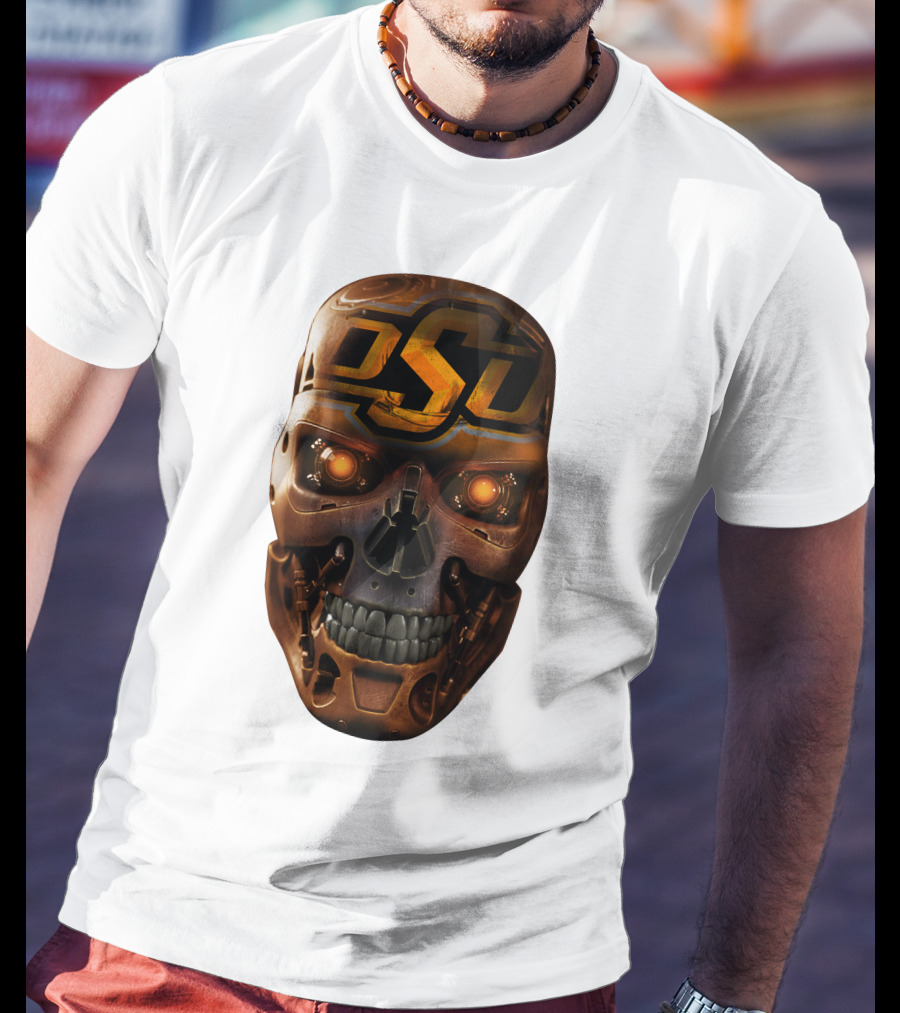 OSU Cowboys Skull Mechanic T-Shirt