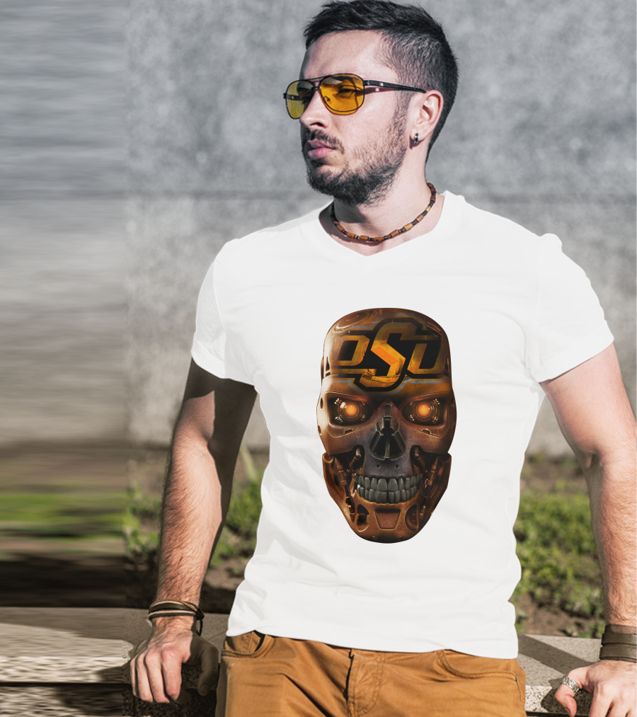 OSU Cowboys Skull Mechanic T-Shirt