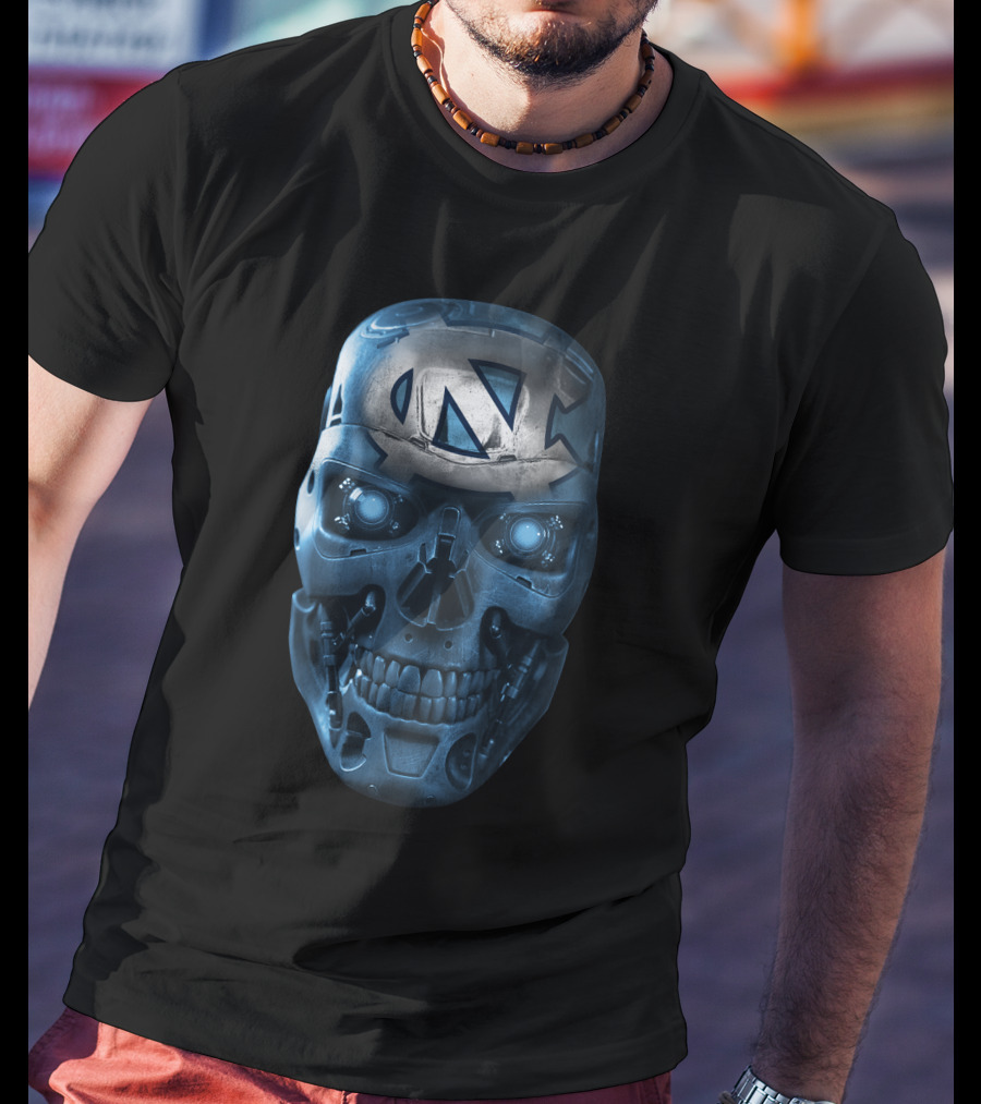 Skull Tarheels Terminator Inspired T-Shirt