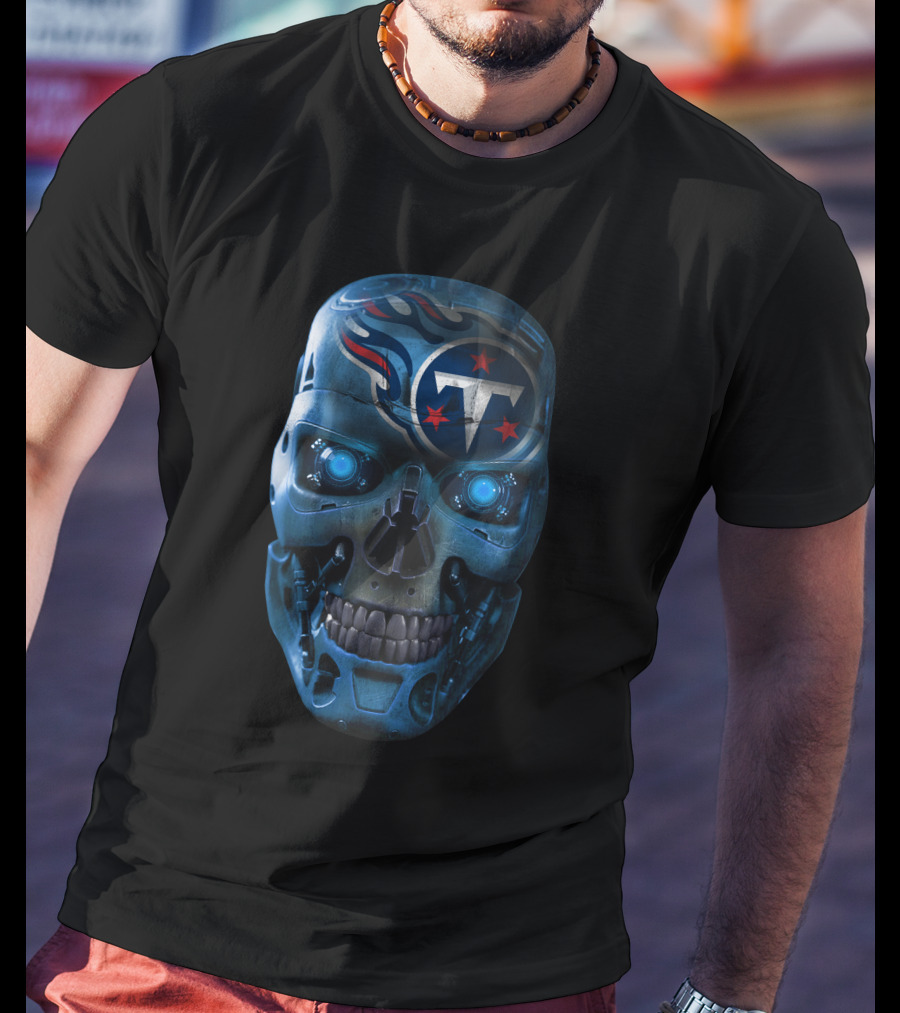 Skull Titans Terminator NFL Crossover T-Shirt