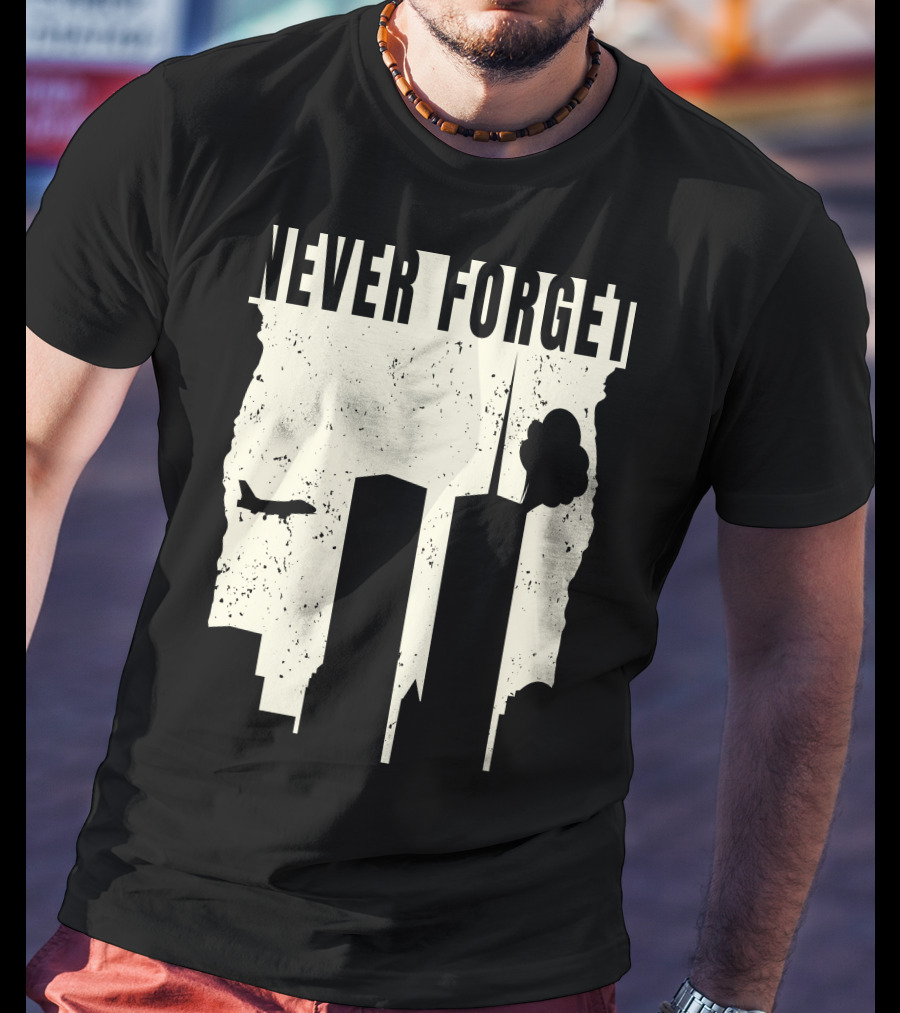 Never Forget 11Th Attacks Twin Towers Memorial T-Shirt