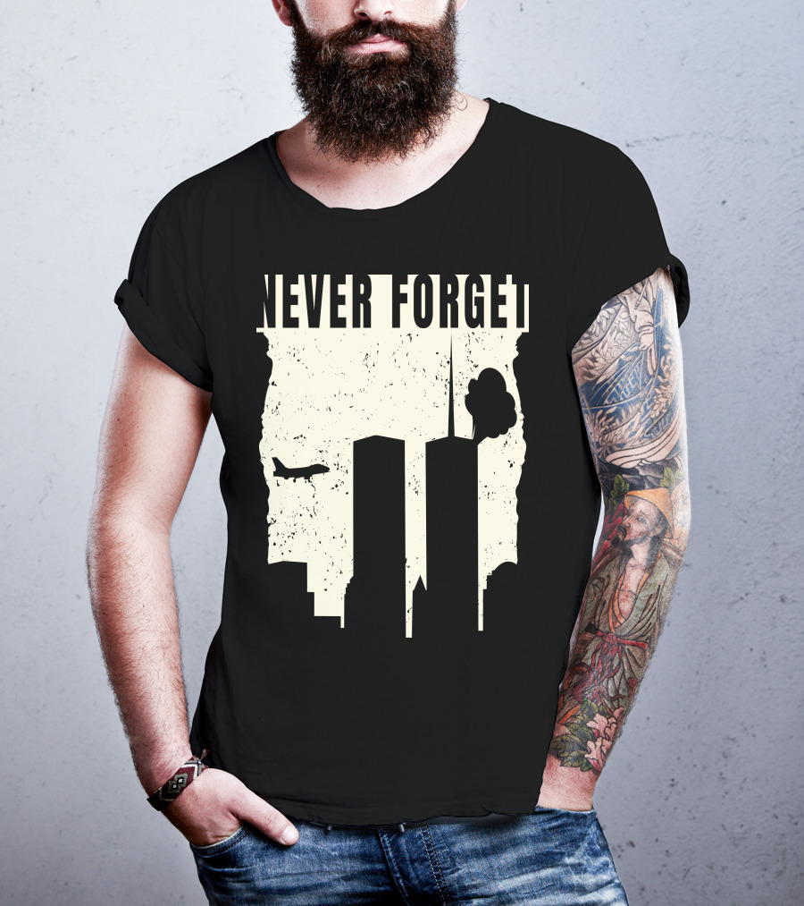 Never Forget 11Th Attacks Twin Towers Memorial T-Shirt