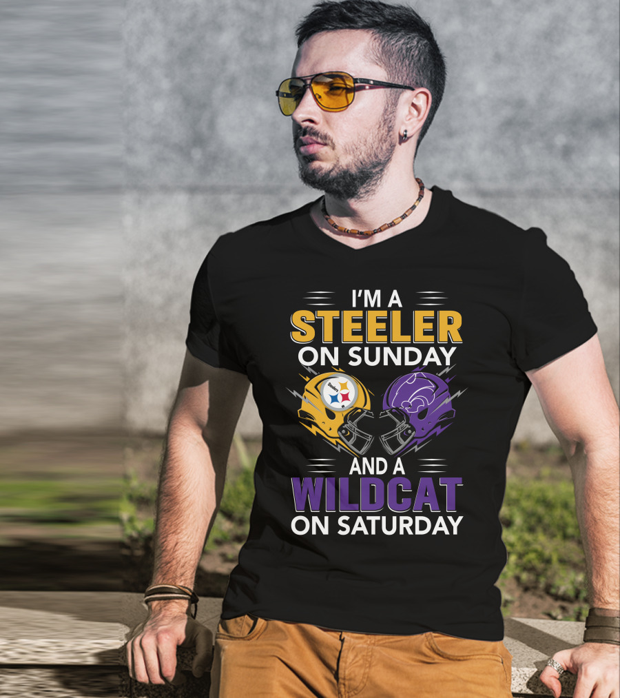 I'm A Steeler On Sunday And A Wildcat On Saturday T-Shirt