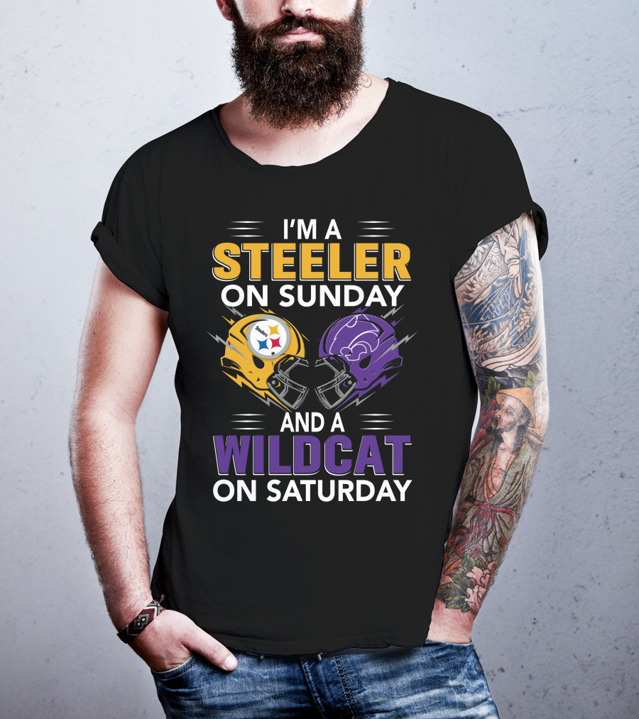 I'm A Steeler On Sunday And A Wildcat On Saturday T-Shirt