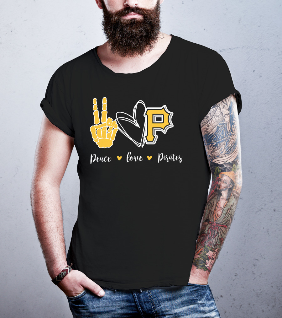 Peace Love Pittsburgh Pirates T-Shirt