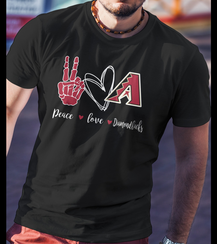 Peace Love Arizona Diamondbacks T-Shirt